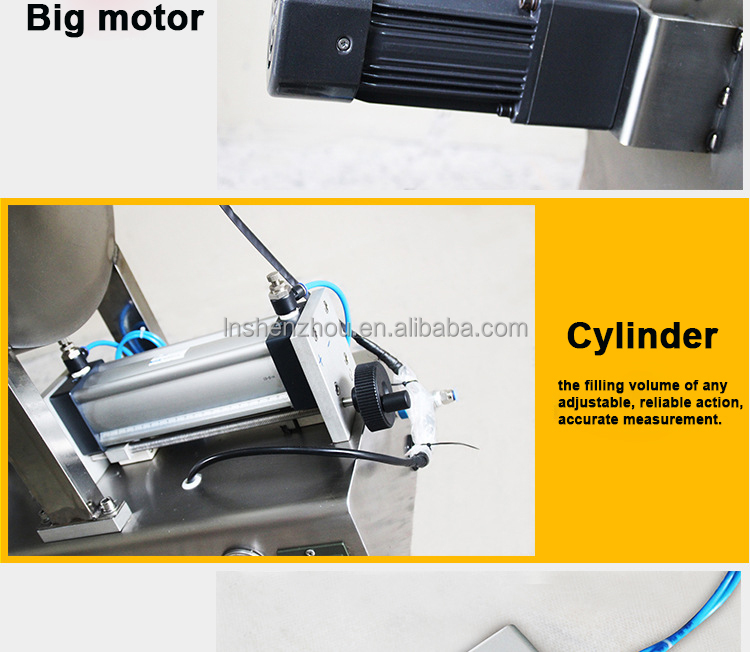 Shenzhou - Pneumatic Paste Filler Thick Sauce Sugar toothpaste Chutney Tomato Peanut Butter Bottle Filling Machine with Mixer and Heater Filling&Packing Machine 11