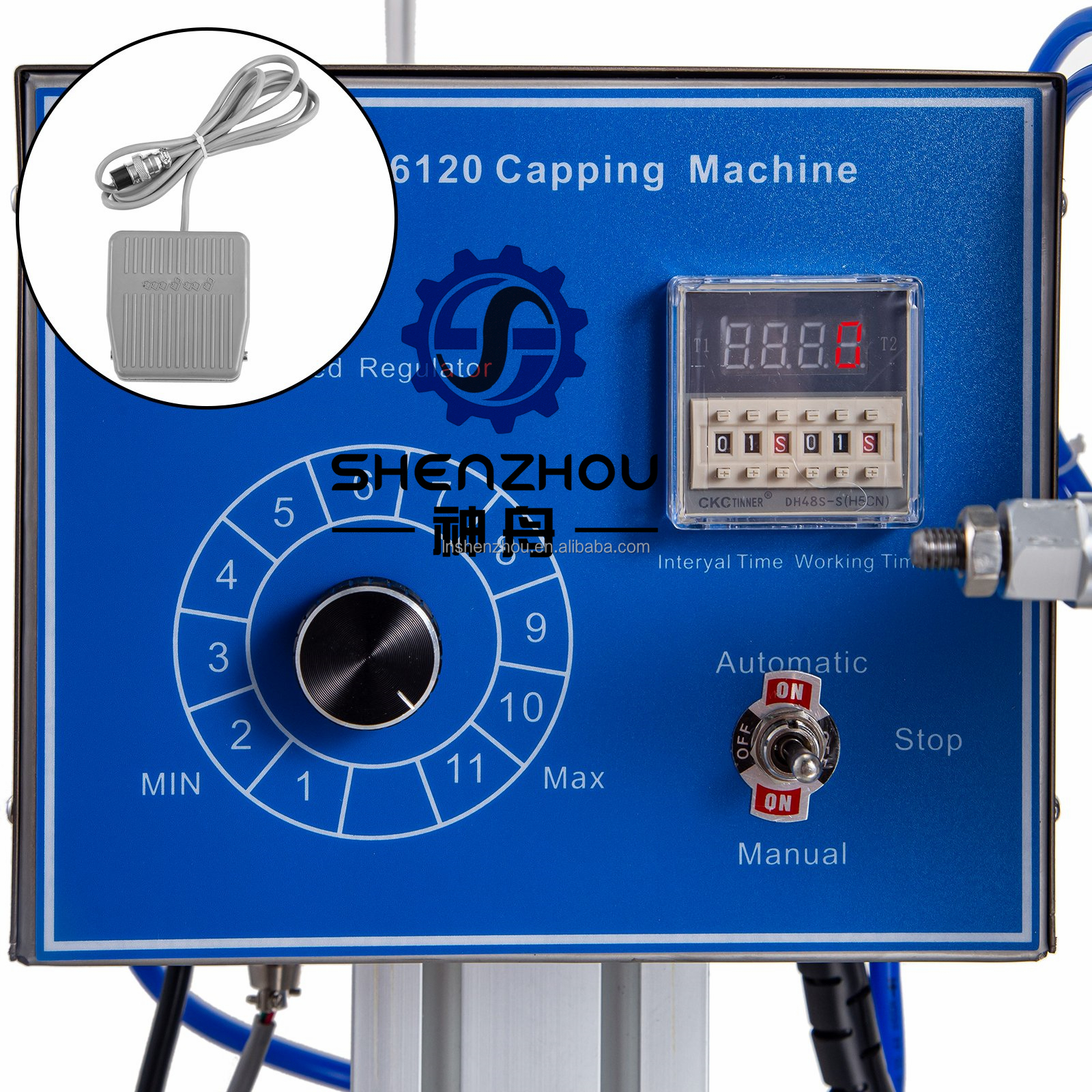 Shenzhou - Pneumatic Desktop Perfume Collar Ring Small Bottle Crimping Pressing Machine Perfume Glass Bottle Capping Machine Filling&Packing Machine 13