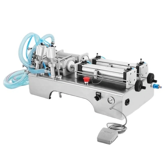 Shenzhou - Horizontal Full Pneumatic Liquid Filling Machine, 100-1000ml Semi-auto Pneumatic Liquid Filling Filling&Packing Machine 1