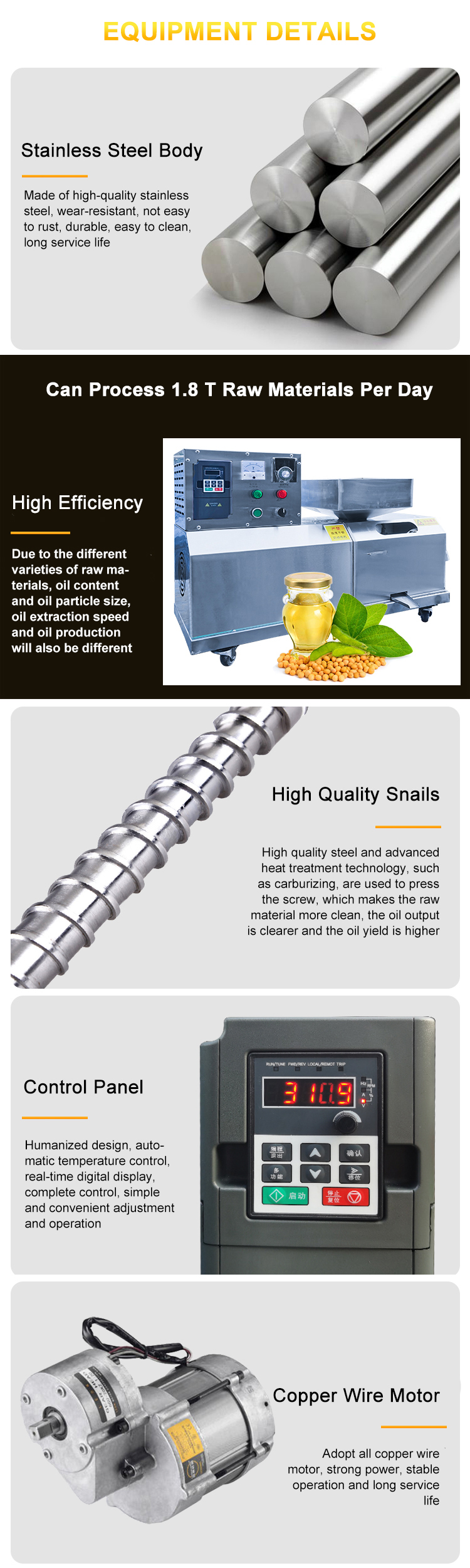 Shenzhou - Household High Output Stainless Steel Commercial Oil Press Machine For Sale Oil Press Machine 10