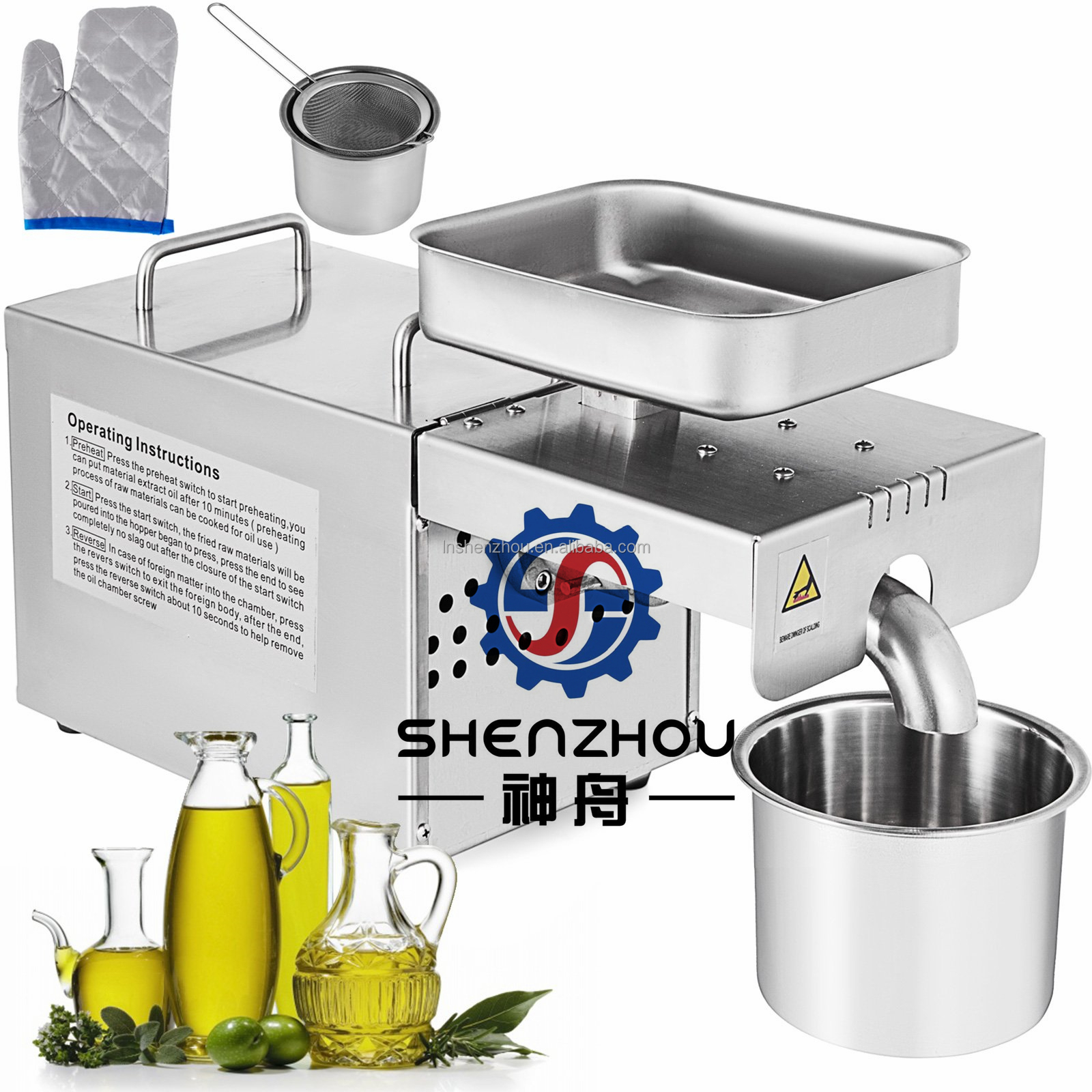 Shenzhou - home use mini oil press machine Oil Press Machine 8
