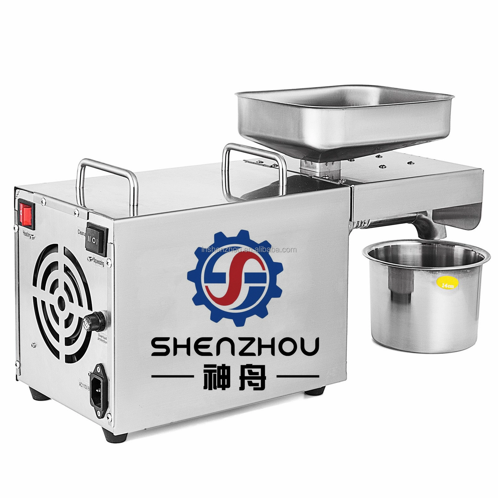 Shenzhou - Seabuckthorn Cold Pressed Screw Propeller for Coconut Sesame Tung Tree Seed Safflower Pressing Oil Press Machine Oil Press Machine 1