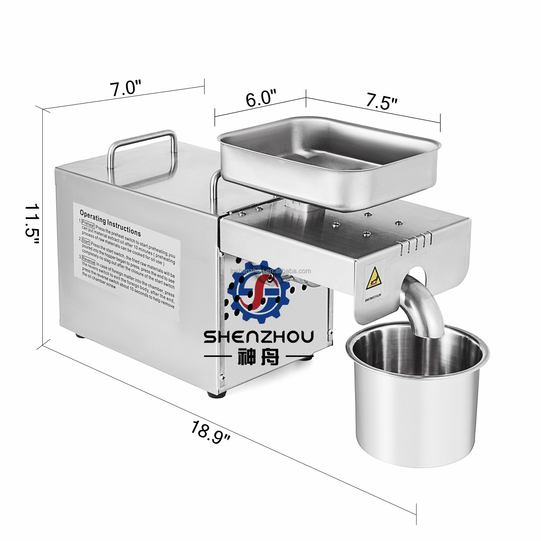 Shenzhou - home use mini oil press machine Oil Press Machine 10