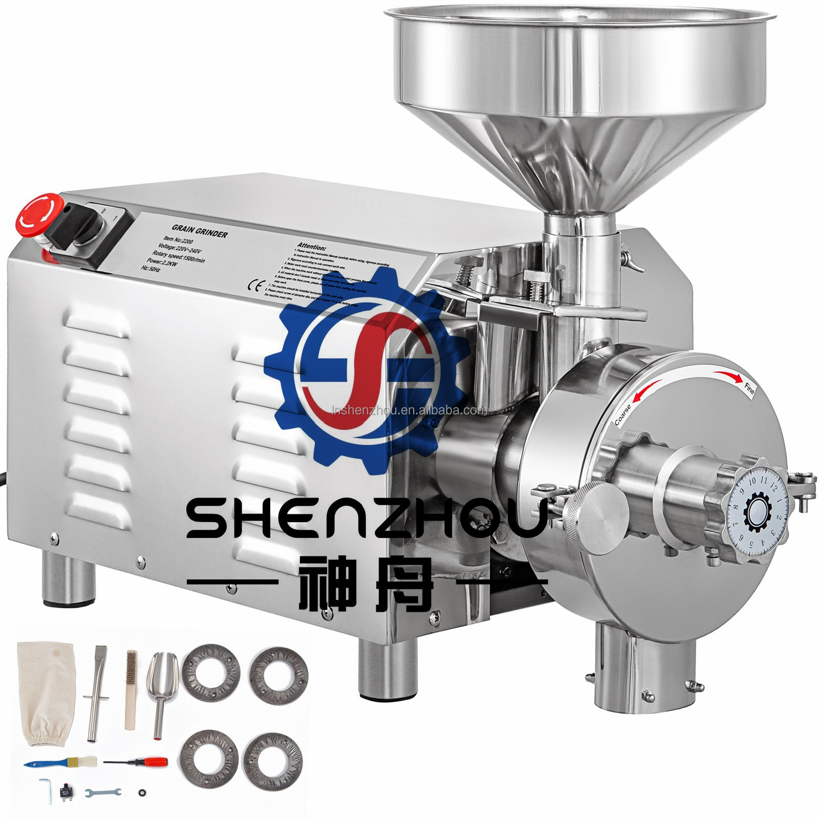 Shenzhou - commercial new type grain dry and wet grinder/rice bean flour spice paste grinding machine China Food Machine 7