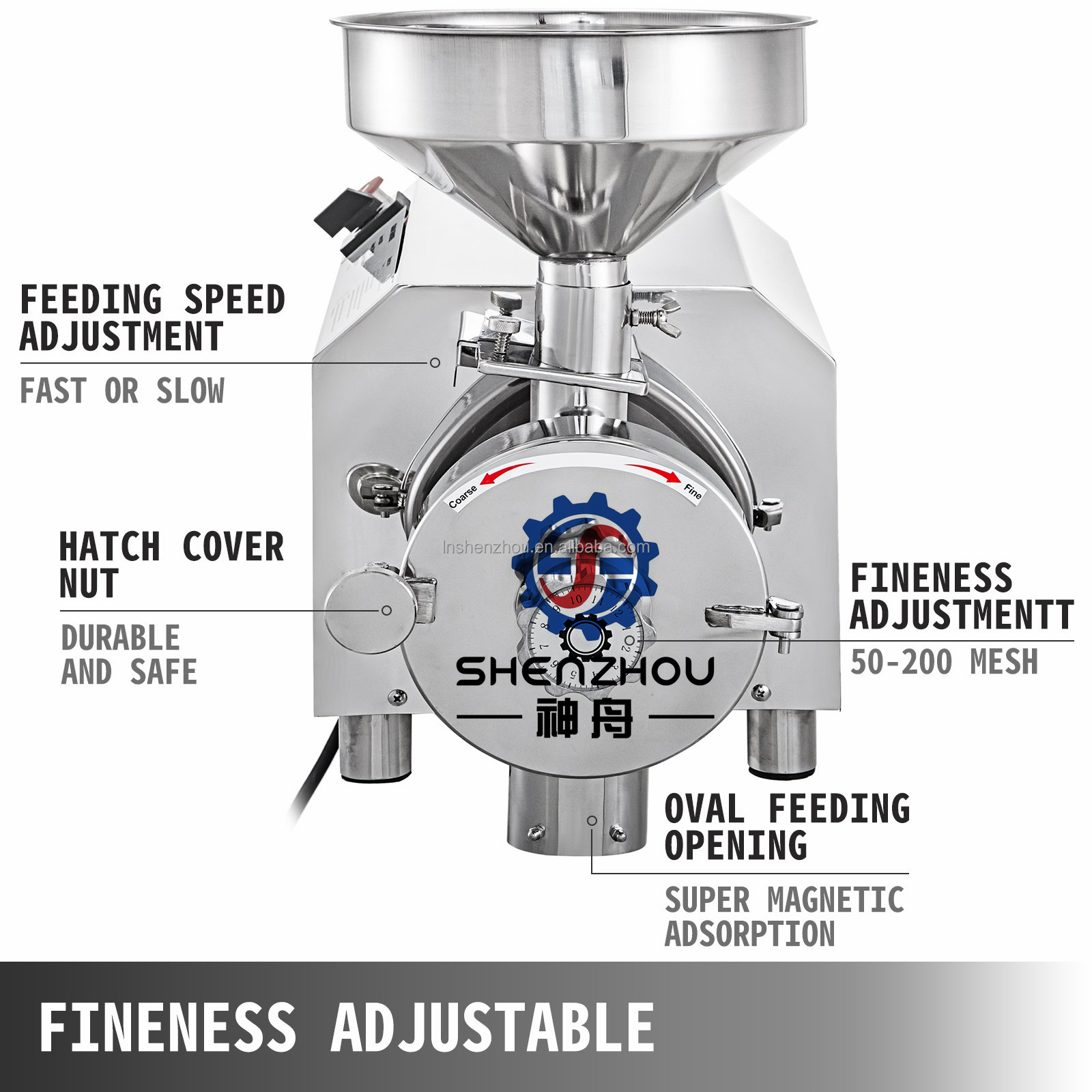 Shenzhou - commercial new type grain dry and wet grinder/rice bean flour spice paste grinding machine China Food Machine 10