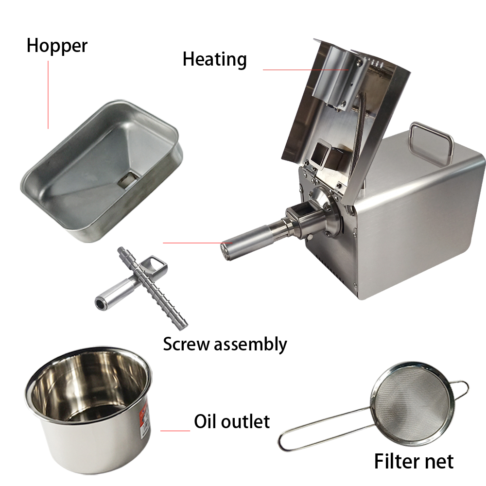 Shenzhou - LTP200 Mini Oil Press Machine Small Household Fully Automatic Flax Seed Olive Peanut Cold Press Hot selling machine 12