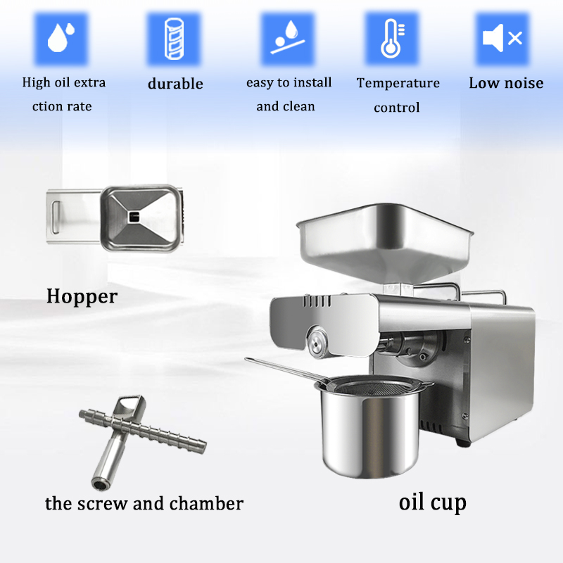 Shenzhou - LTP200 Mini Oil Press Machine Small Household Fully Automatic Flax Seed Olive Peanut Cold Press Hot selling machine 14