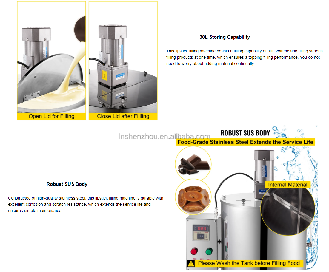 Shenzhou - Small Lipstick Filling Machine Lipstick Making Machines Beauty Lipstick Machine Filling&Packing Machine 15