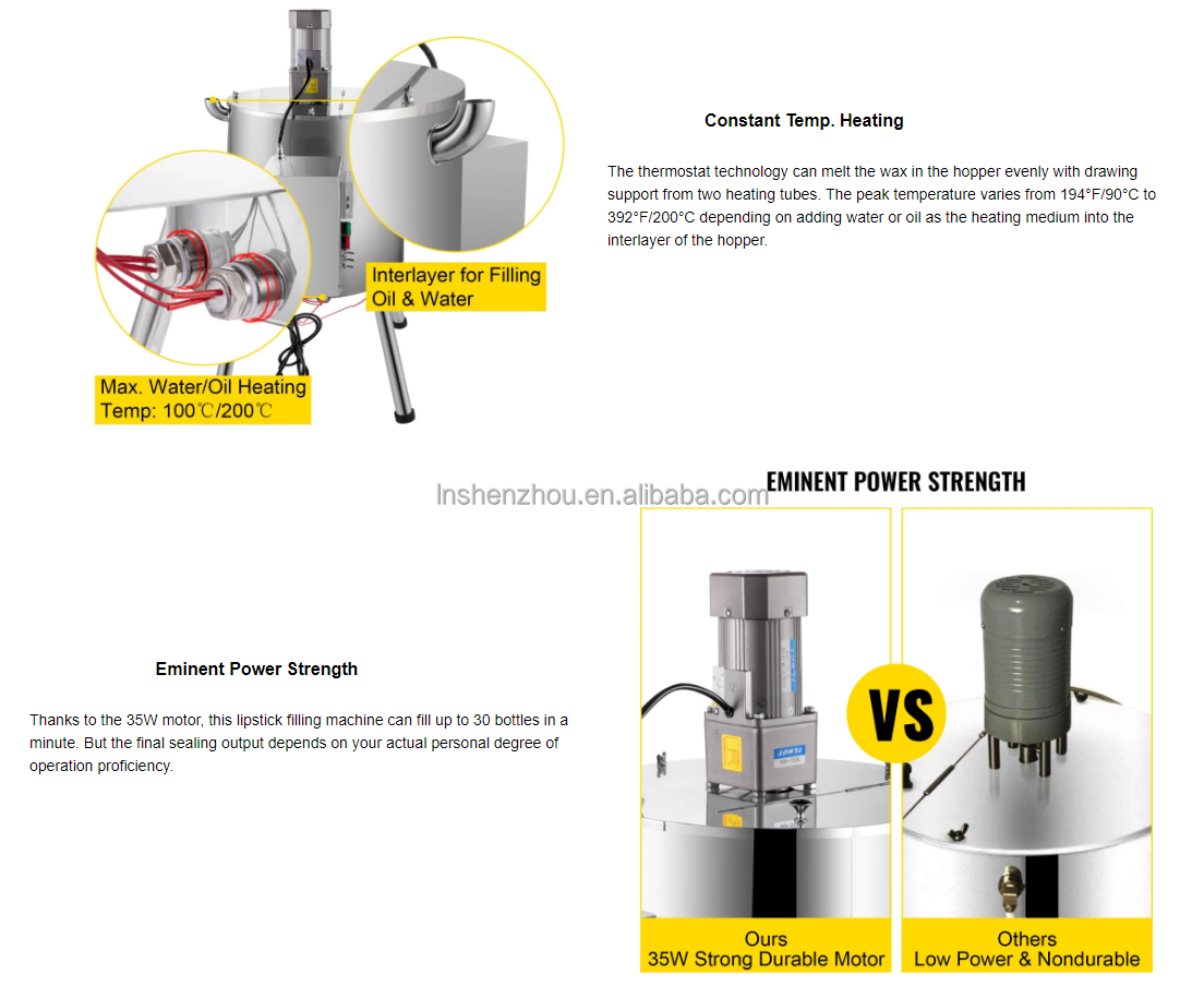 Shenzhou - Small Lipstick Filling Machine Lipstick Making Machines Beauty Lipstick Machine Filling&Packing Machine 13