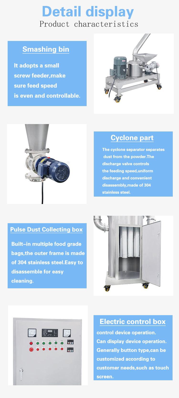 Shenzhou - Series Electric Automatic Superfine Herbal Grinder Machine Food Machine 9