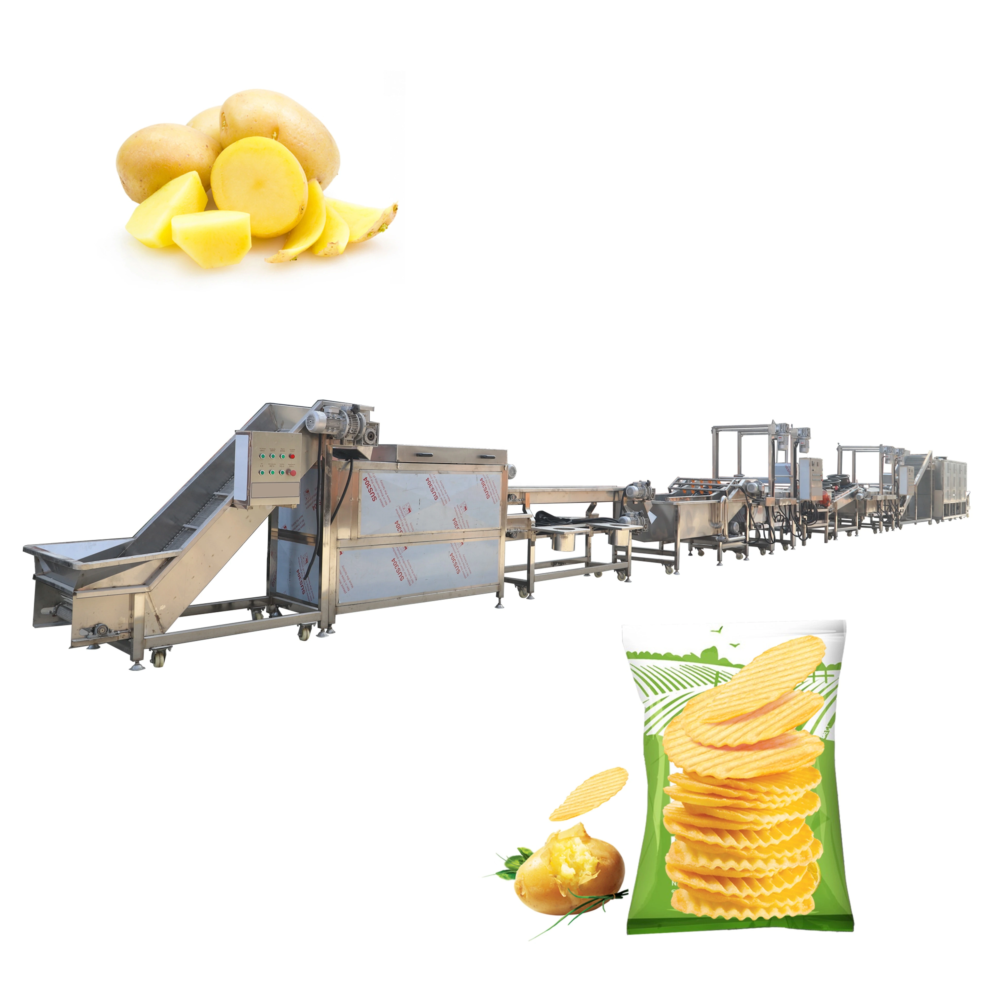 Shenzhou - Small Scale Make Fried Potato Chips Making Machine For Industry production line Food Machine 1