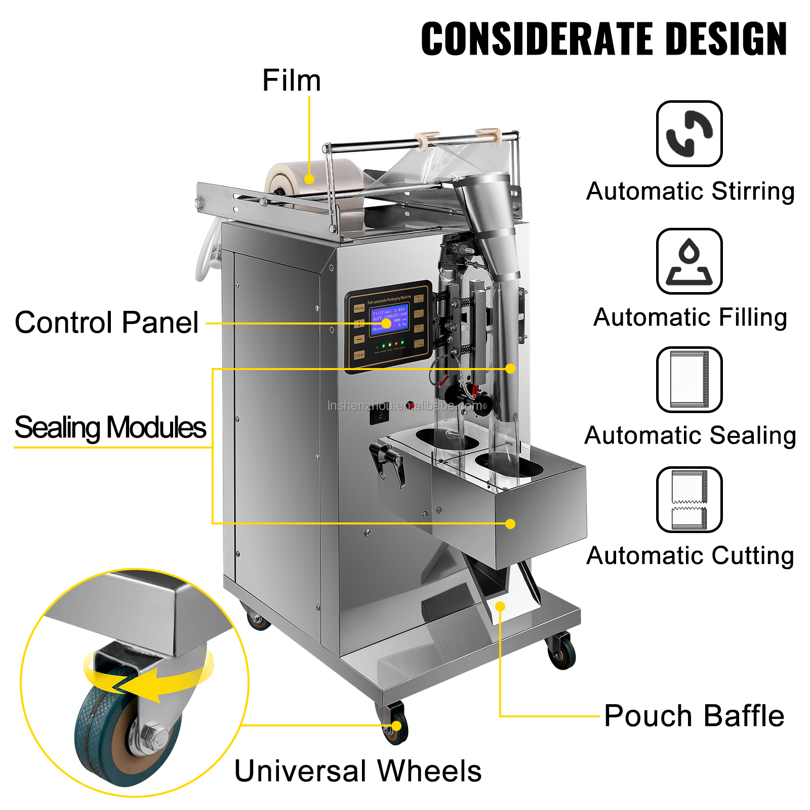 Shenzhou - Sachet Water Automatic Liquid Sealing Machine Liquid Dispenser 3-120mlWA Filling&Packing Machine 11
