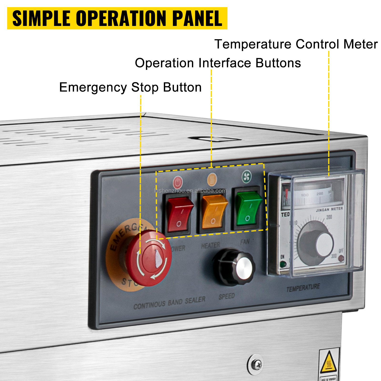 Shenzhou - Automatische, kontinuierliche Bandsiegelmaschine, vertikale Beutelverschließmaschine, Abfüll- und Verpackungsmaschine aus Edelstahl 1 9