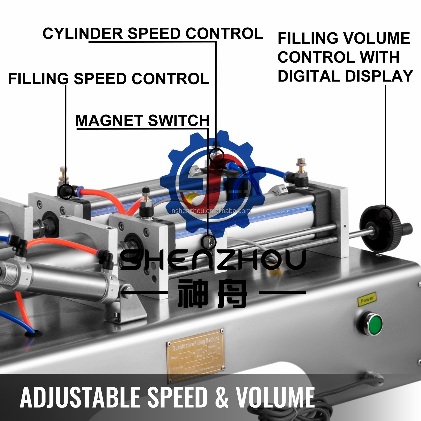 神州 - 100-1000ml 空気圧式ペースト液体充填機 クリームシャンプー化粧品充填機 充填包装機 11