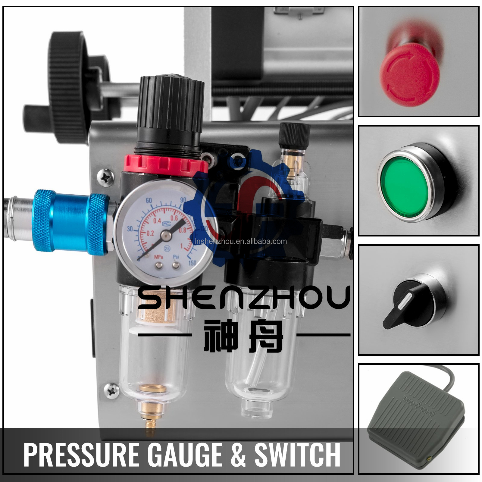 神州 - 100-1000ml 空気圧式ペースト液体充填機 クリームシャンプー化粧品充填機 充填包装機 13