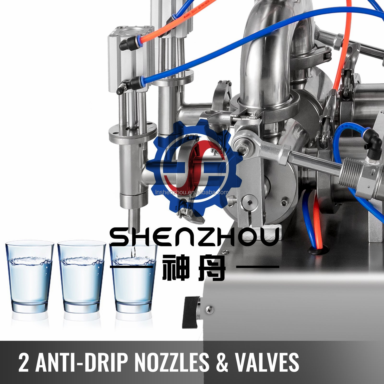 神州 - 100-1000ml 空気圧式ペースト液体充填機 クリームシャンプー化粧品充填機 充填包装機 12