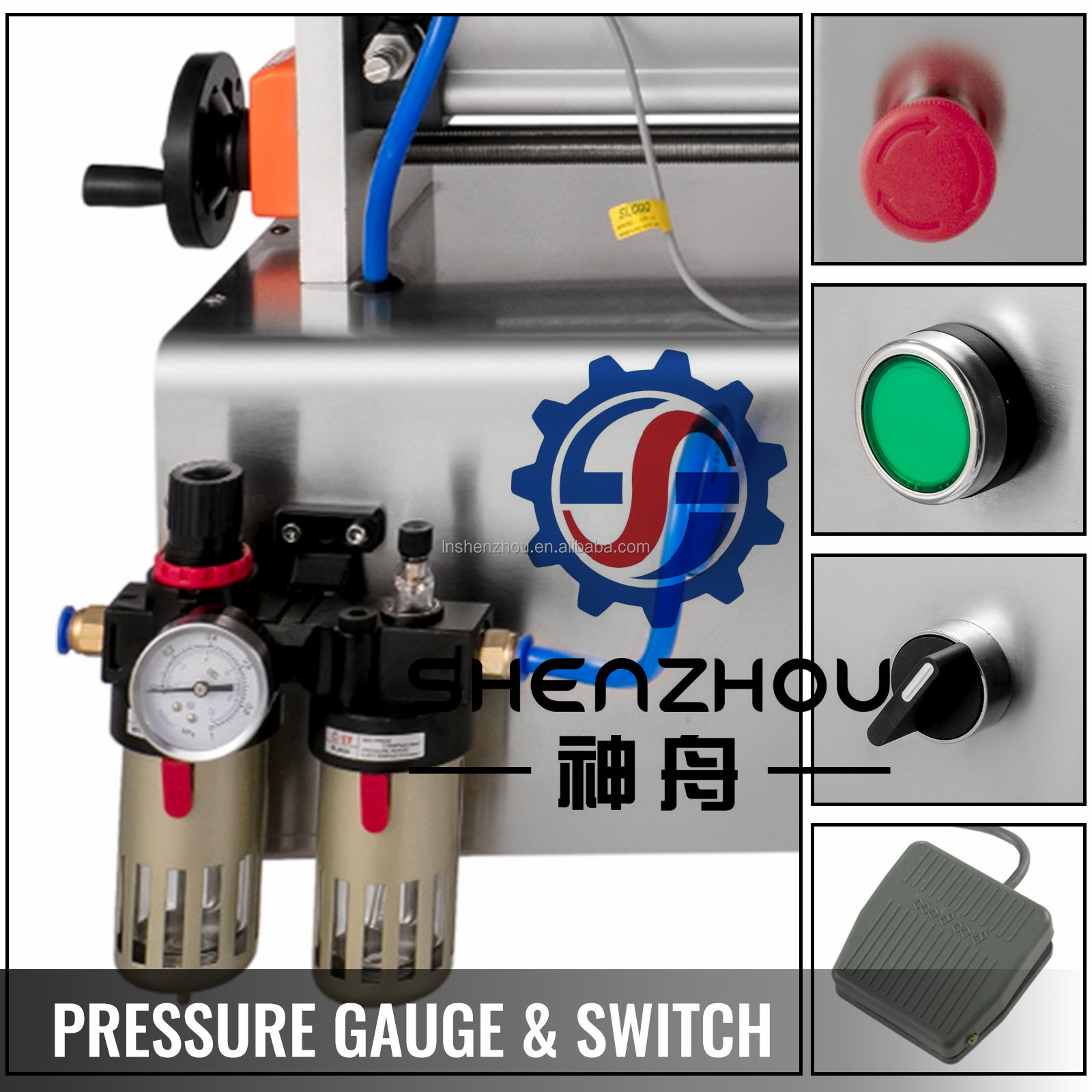 Shenzhou - 500-3000ml Liquid Filling Machine Pneumatic Paste Oil Viscosity, Single Head Filling&Packing Machine 13