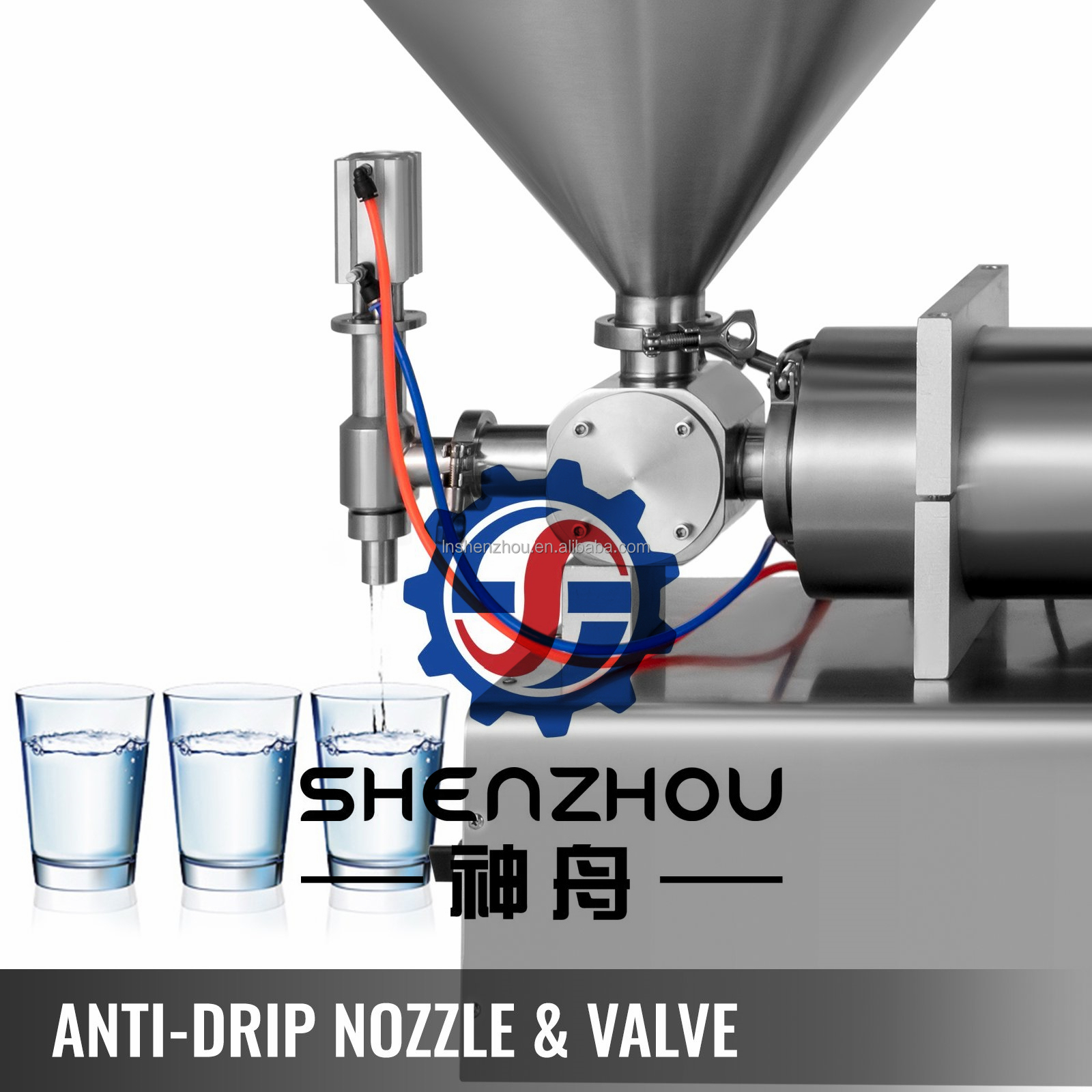 Shenzhou - 500-3000ml Liquid Filling Machine Pneumatic Paste Oil Viscosity, Single Head Filling&Packing Machine 12