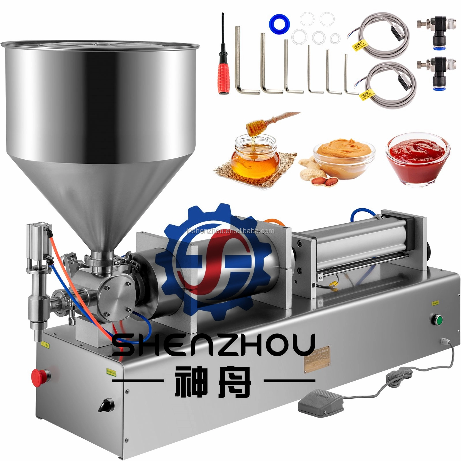 Shenzhou - 500-3000ml Liquid Filling Machine Pneumatic Paste Oil Viscosity, Single Head Filling&Packing Machine 1