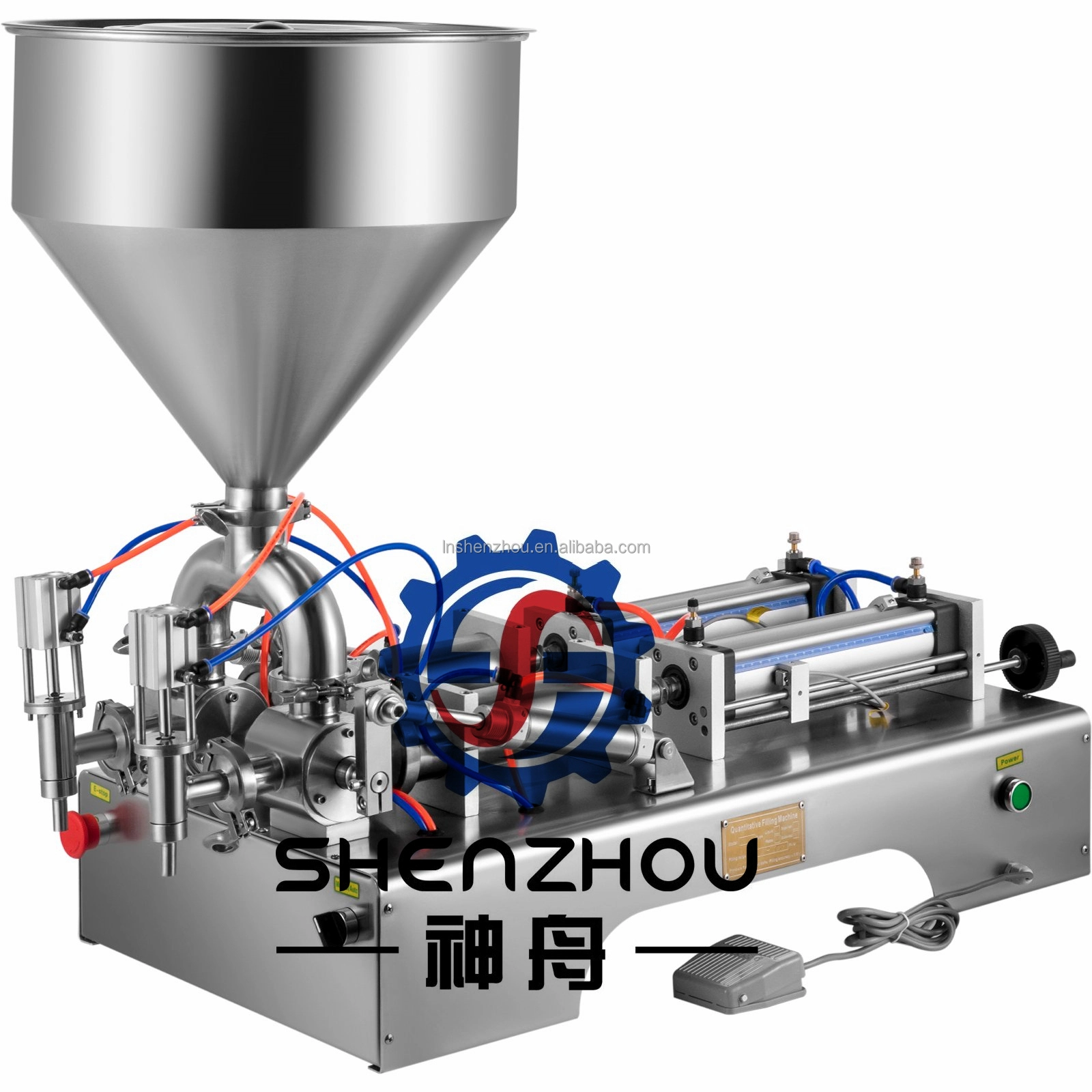 Shenzhou - 100-1000ml Liquid Filling Machine Pneumatic Paste Oil Viscosity, Double Heads Filling&Packing Machine 1