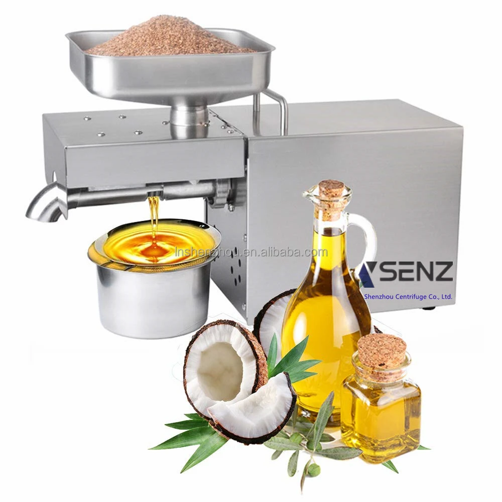 Shenzhou - Family type Cold Pressing Mini Stainless Steel Screw Oil Press Machine Oil Press Machine 1