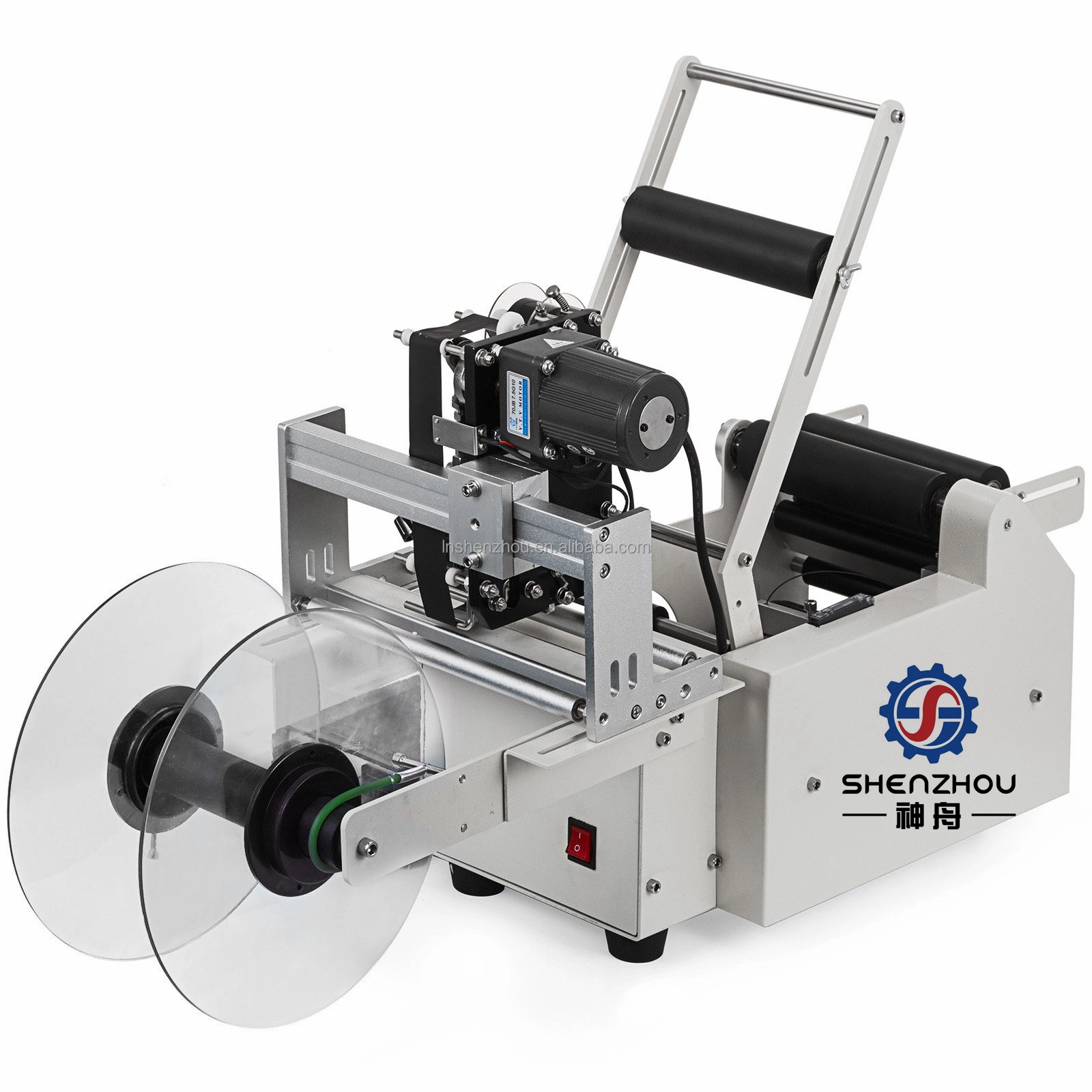 Shenzhou - Round Bottle Label Machine,Semi Automatic Labeling Machine for PET Plastic Bottle price Labeling & Weighting Machine 1