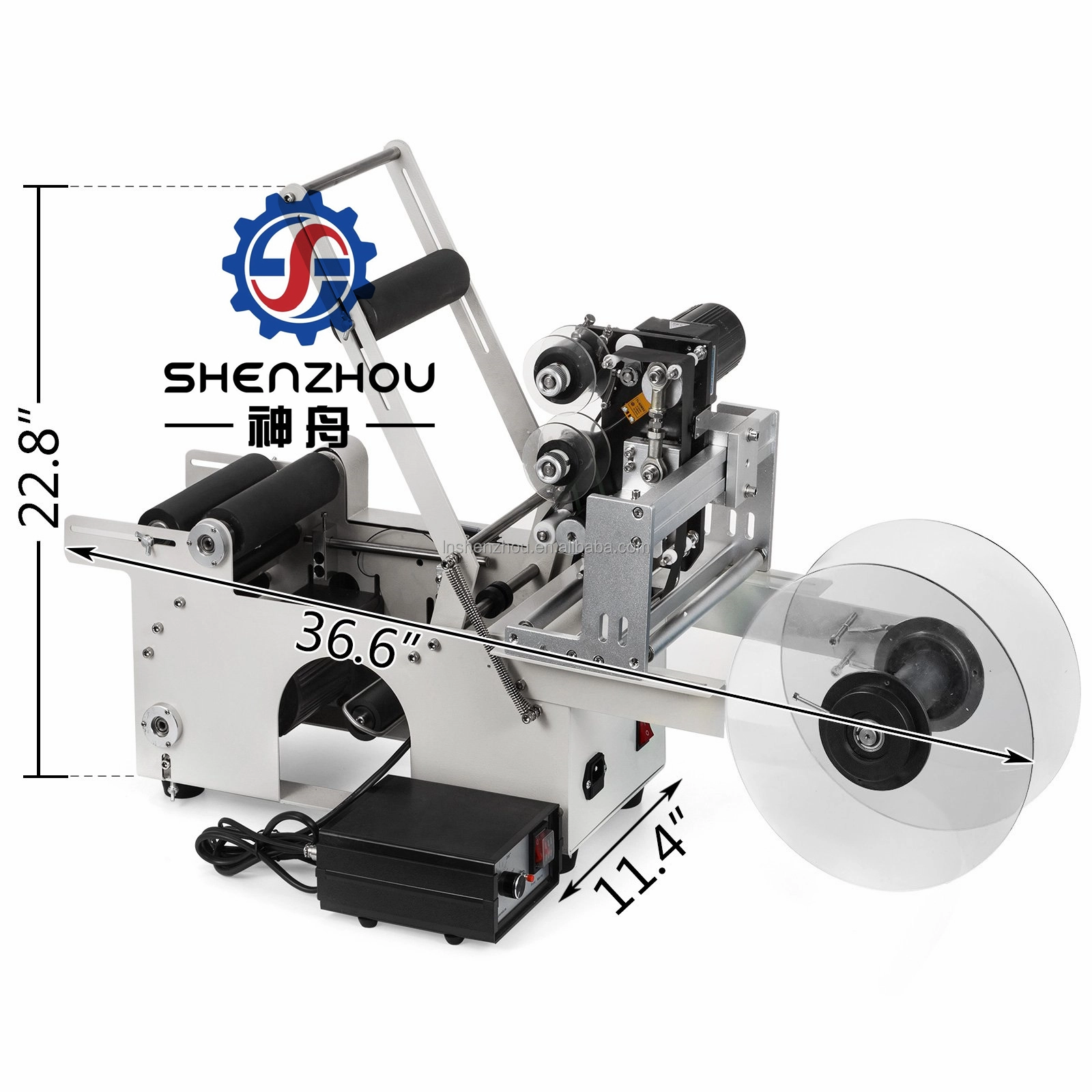 Shenzhou - Semi-automatic Round Bottle Jar Sticker Label Printing Machine Labeling Machine Labeling & Weighting Machine 1