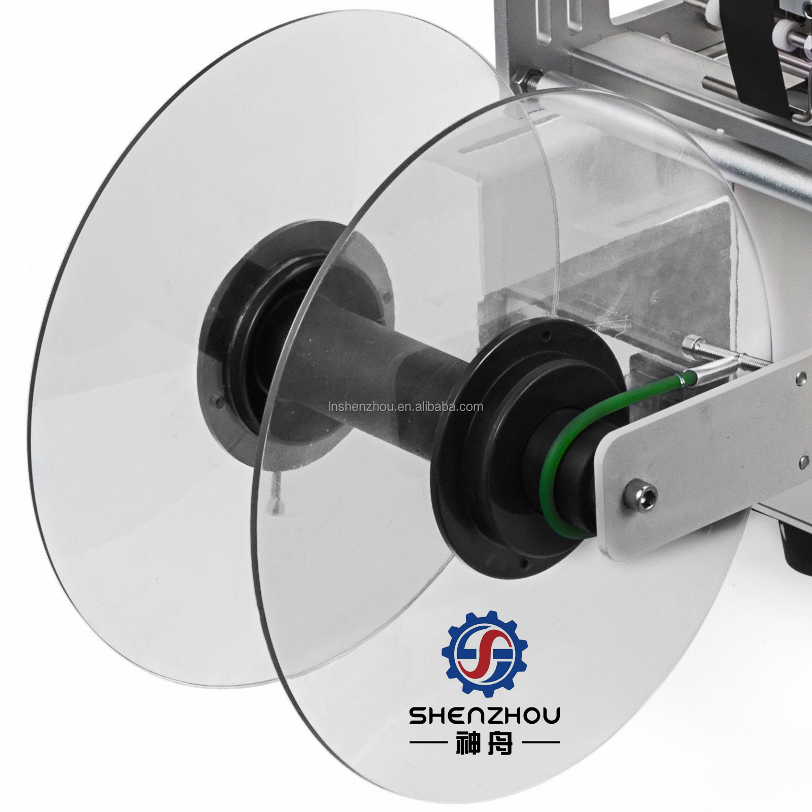 Shenzhou - Round Bottle Label Machine,Semi Automatic Labeling Machine for PET Plastic Bottle price Labeling & Weighting Machine 12