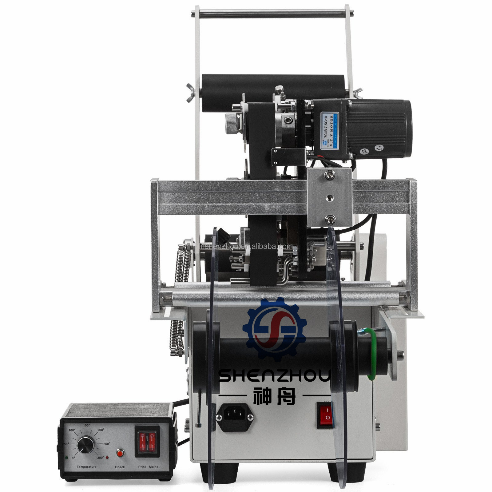 Shenzhou - Round Bottle Label Machine,Semi Automatic Labeling Machine for PET Plastic Bottle price Labeling & Weighting Machine 10