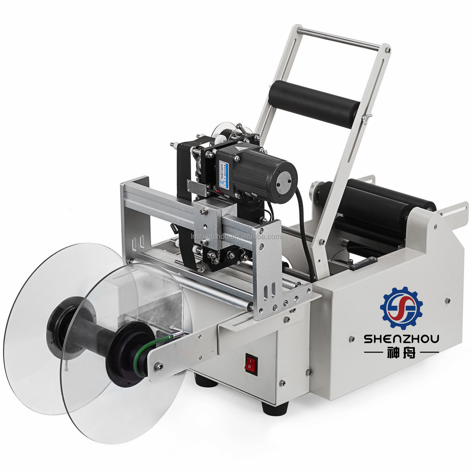 Shenzhou - Round Bottle Label Machine,Semi Automatic Labeling Machine for PET Plastic Bottle price Labeling & Weighting Machine 9