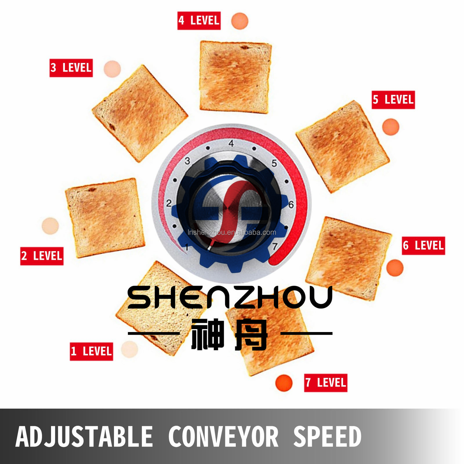 Shenzhou - Commercial Conveyor Toaster 150pcs/h Electric Conveyor Toaster Stainless Steel Food Machine 10