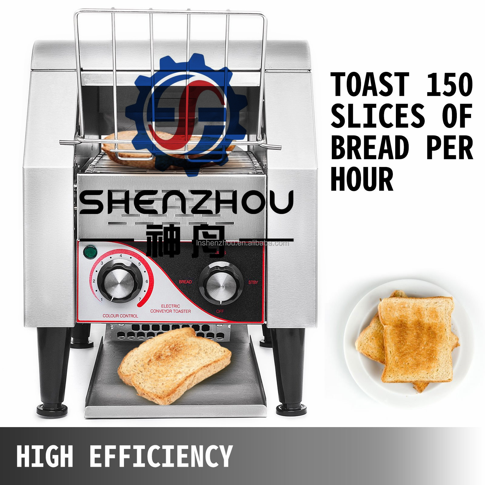 Shenzhou - Commercial Conveyor Toaster 150pcs/h Electric Conveyor Toaster Stainless Steel Food Machine 9