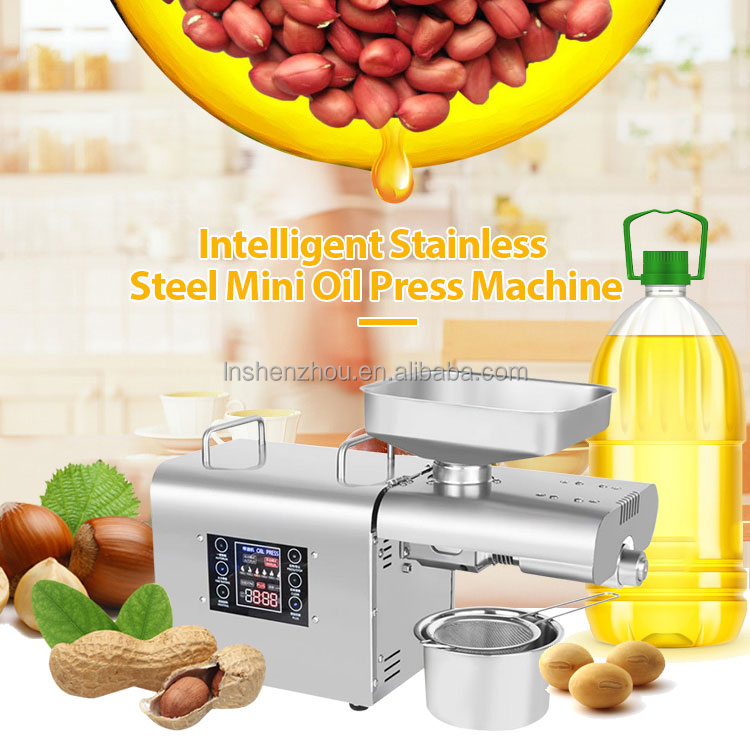 Shenzhou - Peanut Mini Oil Press Stainless Steel Small Household Manufacturers Direct Supply Oil Pressers Oil Press Extractor Oil Press Machine1 8