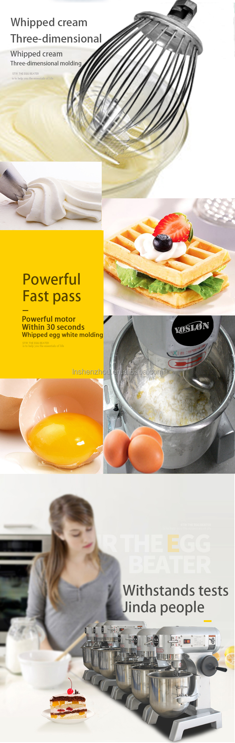 Shenzhou - 50L Bread Mixer 50 Kg Planetary Pizza Dough Mixer Stand / Table Dough Hook Beater Ejector Button,bowl-lift Design SHENZHOU DD305 Mixing machine 10