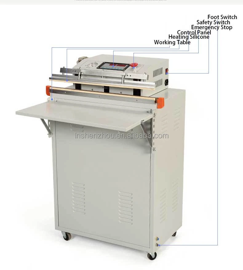 선저우 OX-380C 스테인리스 스틸 단일 챔버 산업용 외부 진공 스킨 포장기 (식품 포장용) 1