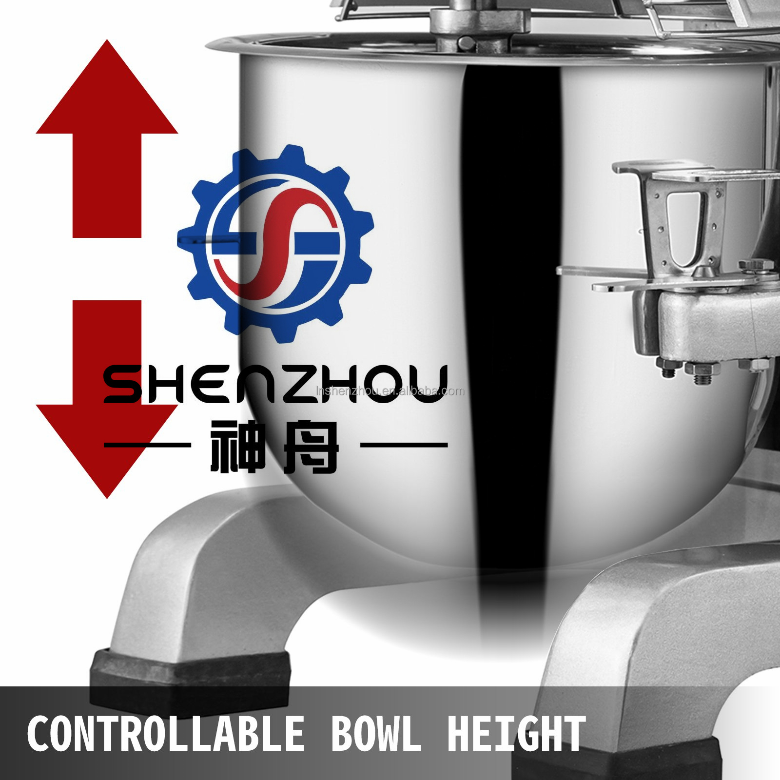 Shenzhou - Gewerblicher Lebensmittelmixer für Kuchen, Brot und Bäckereien, Industriemixer, Backform-Mischmaschine 13