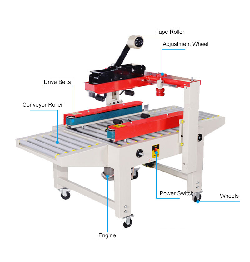 Shenzhou - Halbautomatische Klebeband-Kartonverschließmaschine für Lebensmittelverpackungen 10