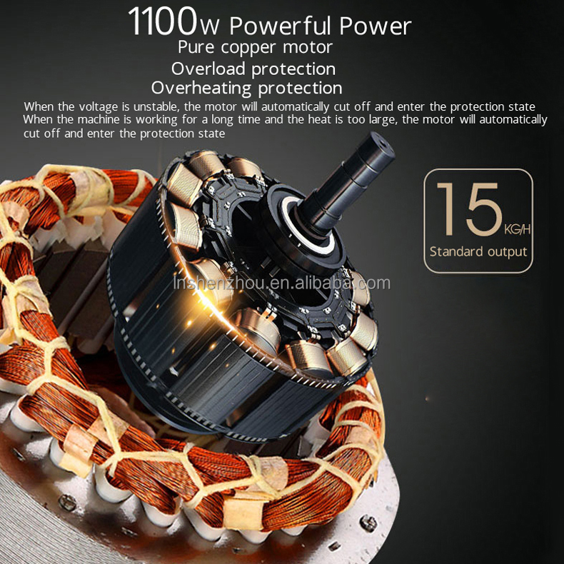 Machine à beurre de sésame et de cacahuète Shenzhou - Machine à tahini multifonctionnelle pour usage commercial et domestique - 1100 W, 15 kg/h - Machine de fabrication de beurre de soja et d'amandes 8