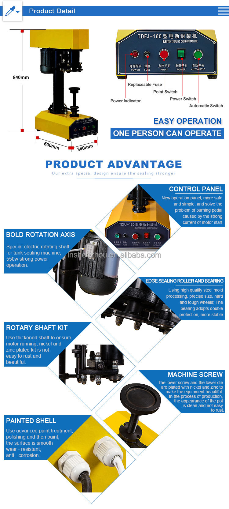 Shenzhou - Shenzhou Automatic cans sealing machine snacks dried fruit paper cans tin cans capping machine Filling&Packing Machine 9