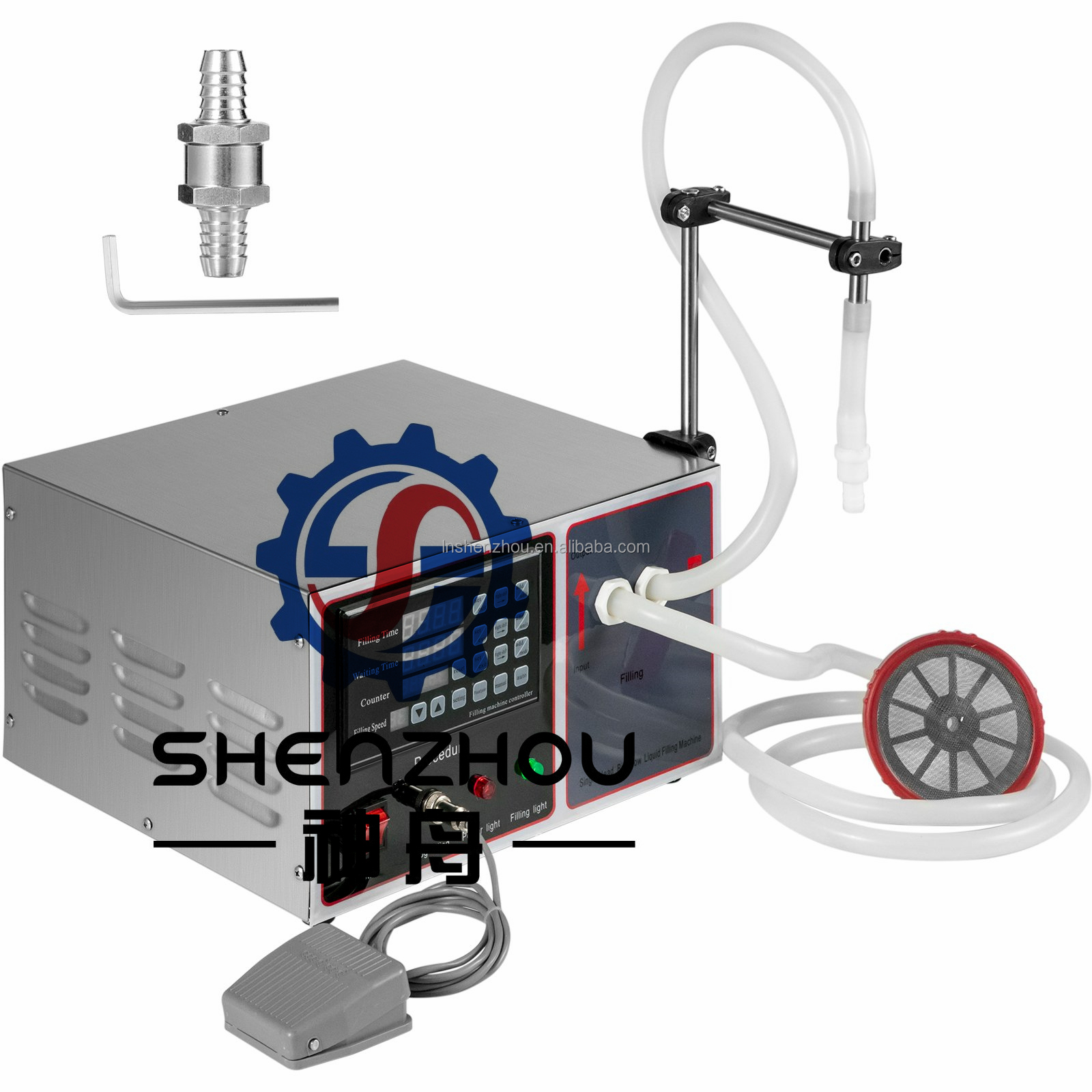 Shenzhou - semi automatic juice digital pump water liquid filling machine for oil bottle liquid filler injection filling machine Filling&Packing Machine 8