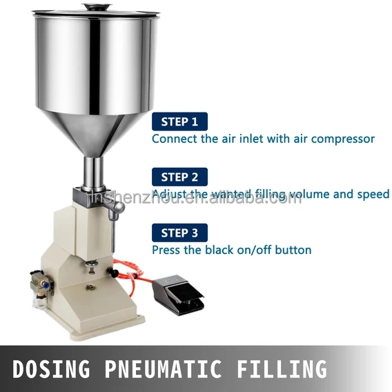 Shenzhou - Pneumatic small dose liquid paste pneumatic quantitativesmall scale toothpaste honey shampoo lotion 5-50ml filling machine Filling&Packing Machine 7