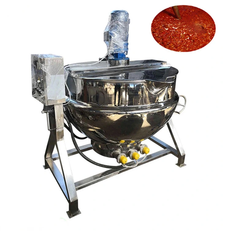 Shenzhou - Industrial Ketchup Gas Jacketed Kettle Steam Cooking Mixer Machine Sauce Cooking Machine Food Machine 1