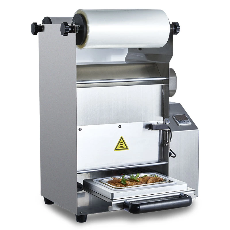 Shenzhou - Máquina selladora de cajas de sobremesa DF300T, selladora de bandejas semiautomática con molde de tamaño personalizado CE, máquina de alimentos 1