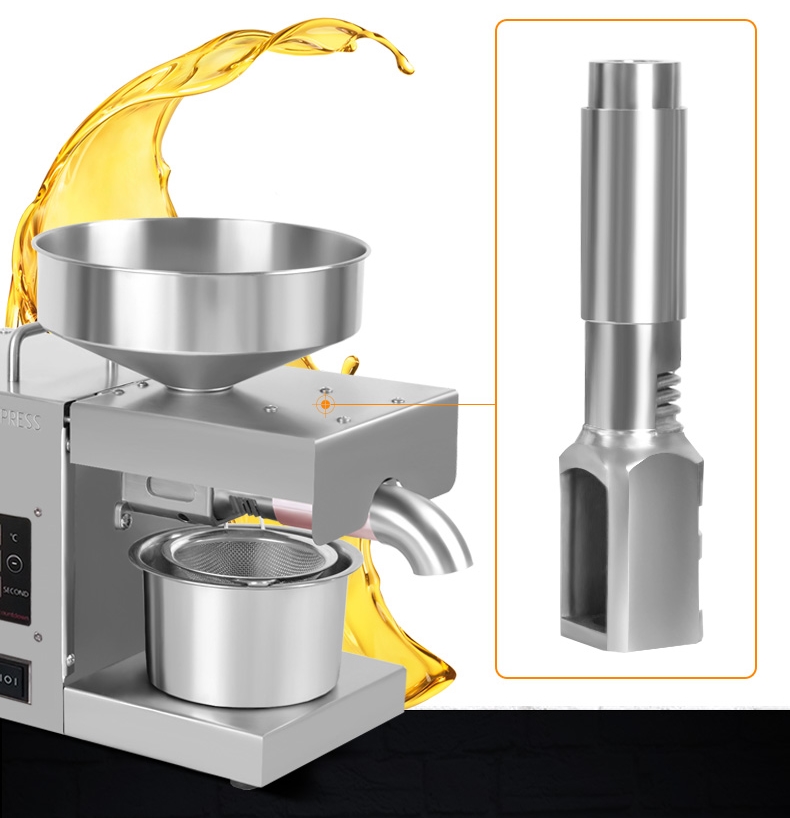 Shenzhou - Presse à huile X5S 220V / 110V, presse intelligente automatique, machine d'extraction à froid en acier inoxydable pour usage domestique et commercial 11