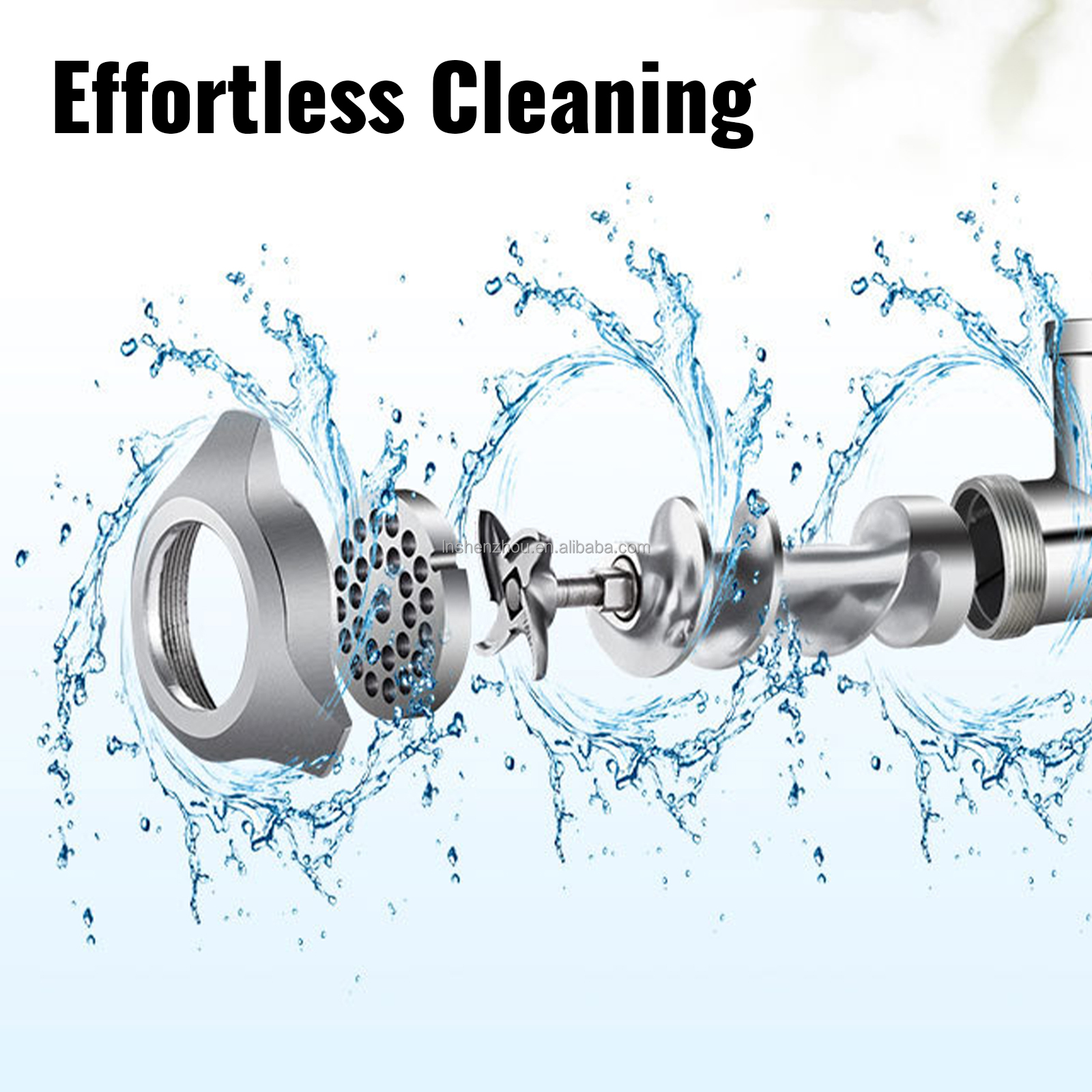 Shenzhou - Kitchen Heavy Duty Stainless Steel Electric Meat Grinder 75kg/h Filling&Packing Machine 10