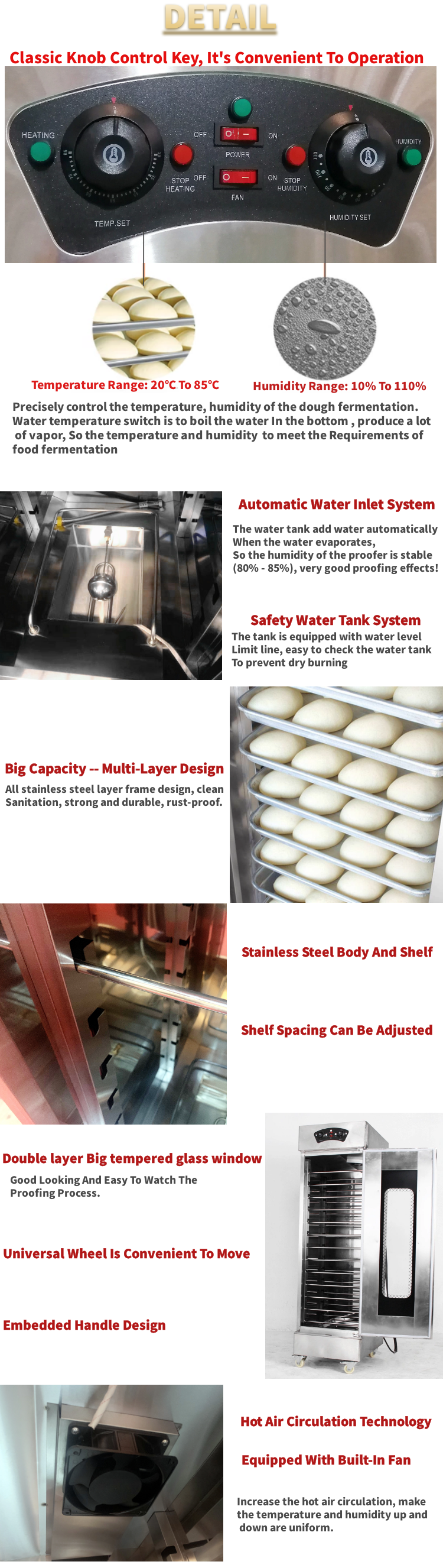 Shenzhou - Электрическая ферментационная машина для расстойки теста, тестораскаточная машина с поддонами, пищевое оборудование 9
