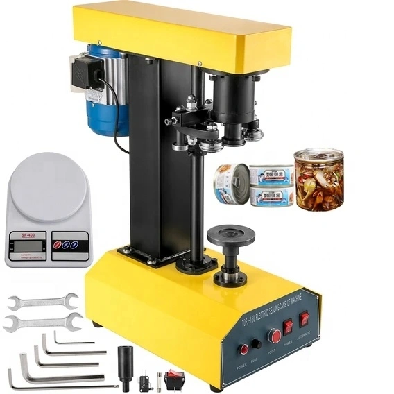 Shenzhou - Semi-automatic Electric Ring-pull Soda Beer Tuna Can Bottle Seamer Stainless steel Sealing Capping Machine Filling&Packing Machine 1