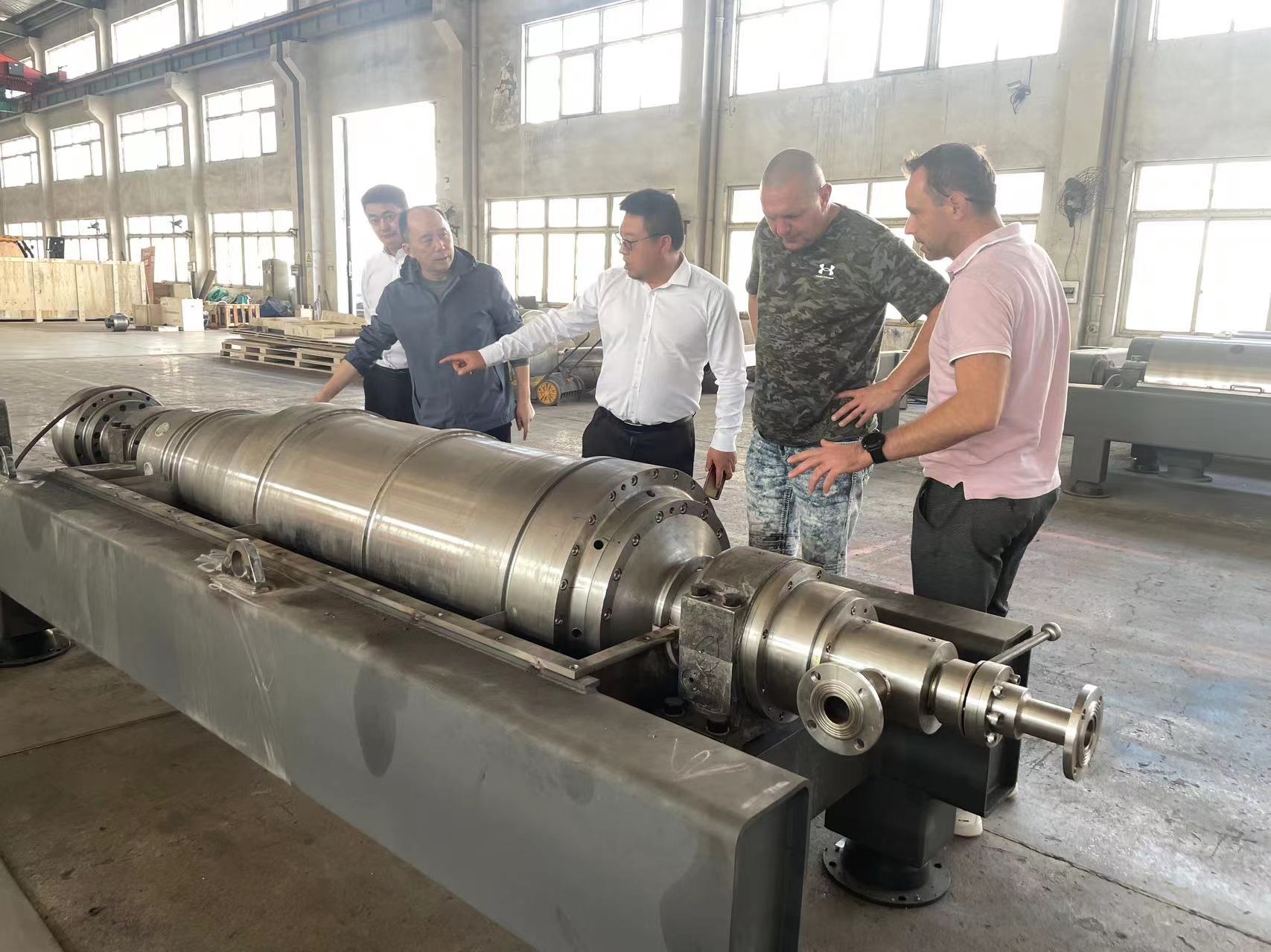 Best Latvian customers visit our production base for decanter centrifuges Company - Shenzhou 1