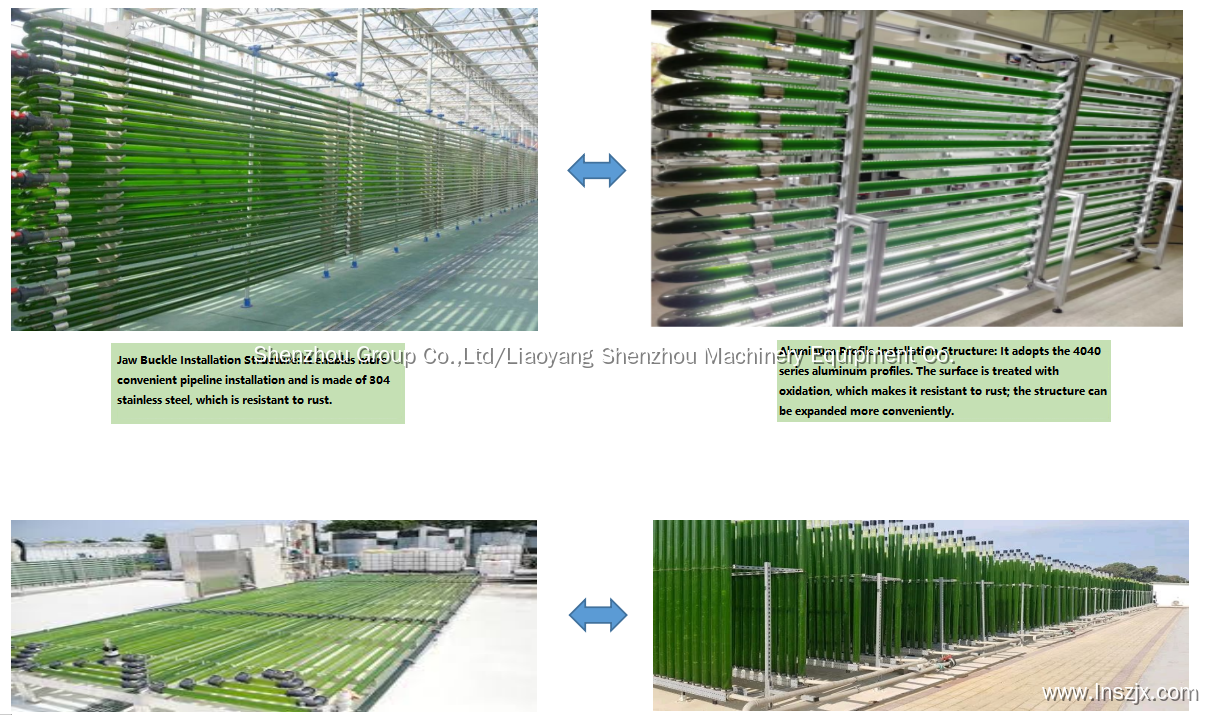 5000L Siyanobakteri Spirulina Chlorella Algleri Pbr Fotobiyoreaktör Boru Hattı Reaktörü 4