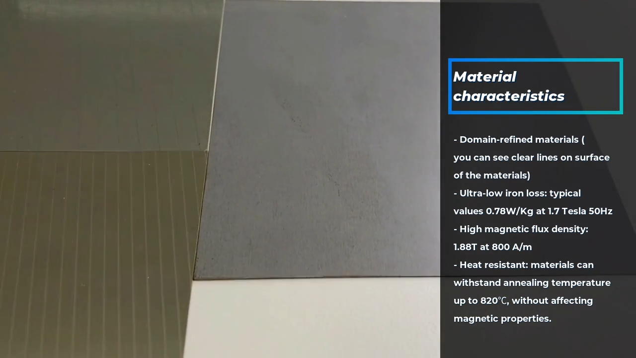 Domain-Refined Grain oriented Silicon Steel Grade 23JGSD085 3